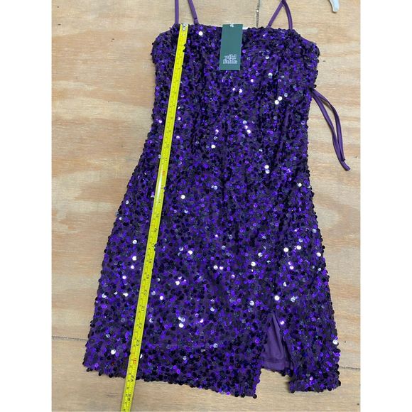 Wild Fable Target NWT Purple Sequin Slip Dress Women's Size Small - Picture 2 of 9